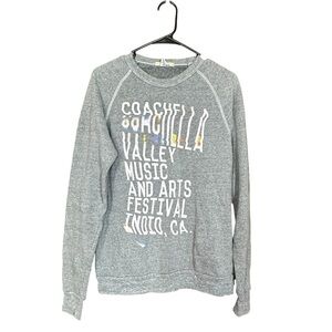 Coachella Valley Music & Art Festival Crewneck Sweatshirt Small Grey